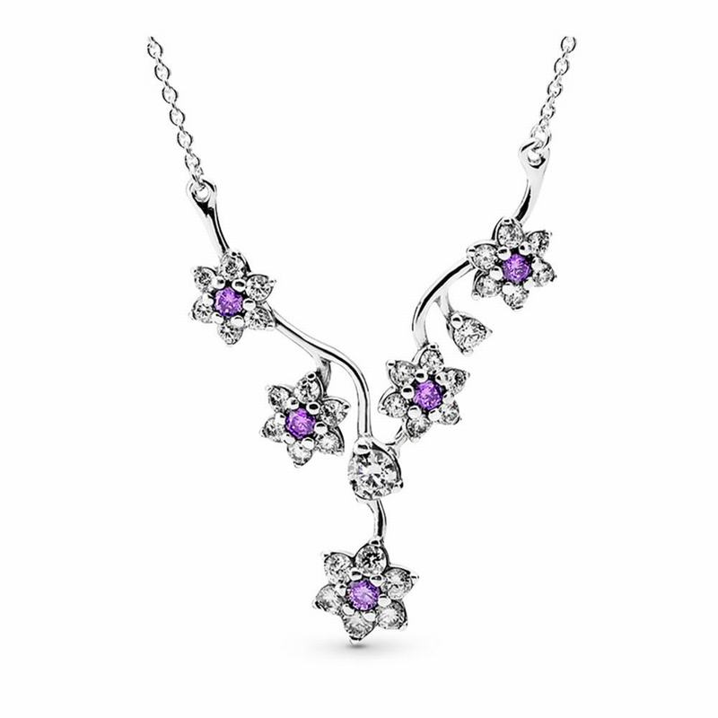 Coliere Pandora Forget Me Not Argint/Violet (B5C908xL)